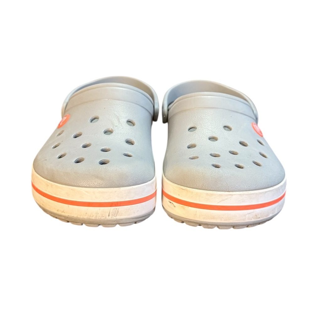 Crocs Crocband Clog Light Grey/Bright Coral Women’s Size 8 Men’s Size 6 - Picture 4 of 8